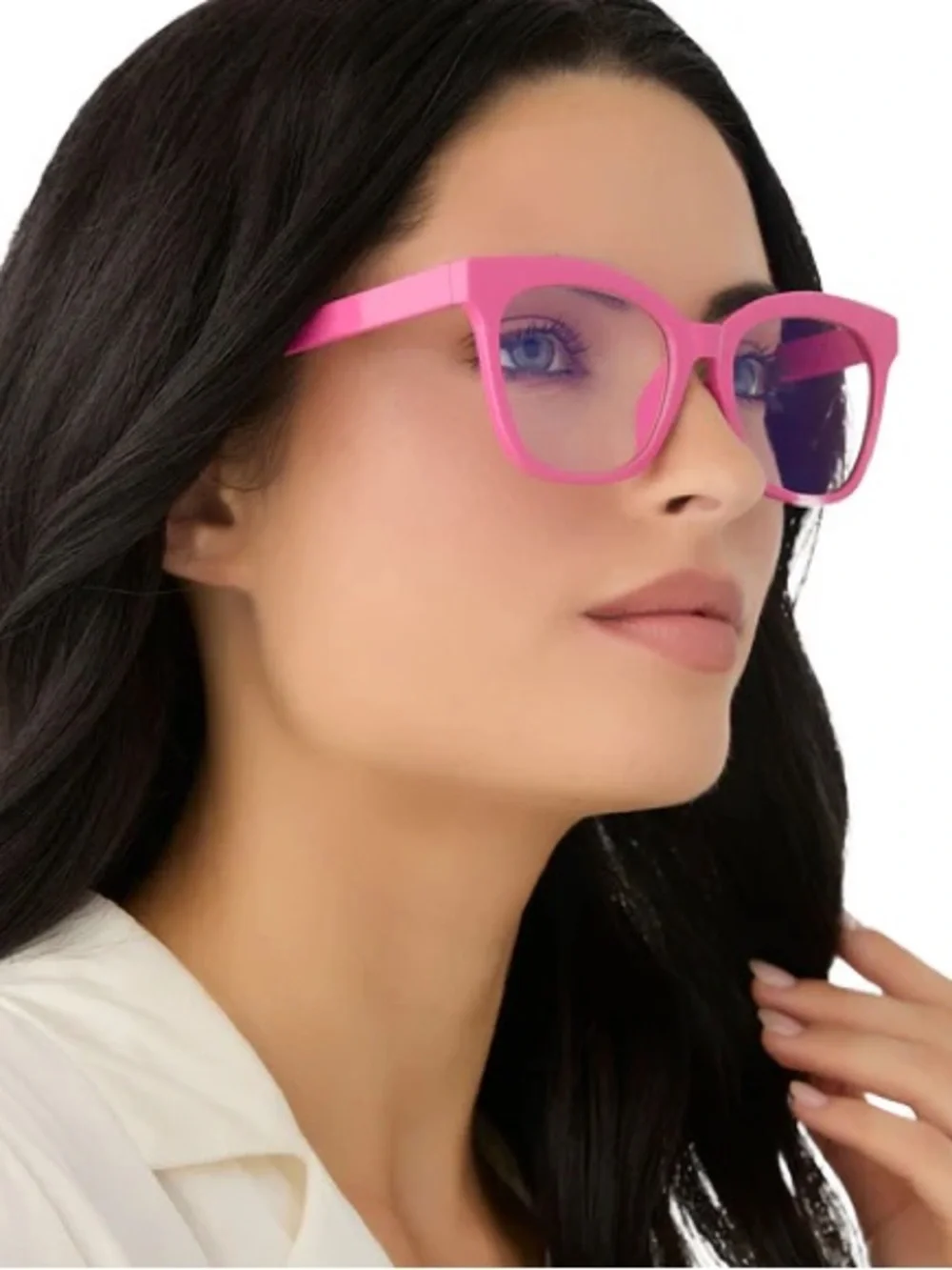 DIFF Willa Bluelight Glasses Bubblegum Pink Frame Blue Light Lens Square NWT